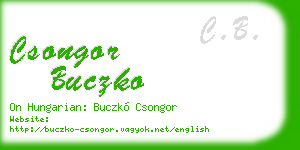 csongor buczko business card