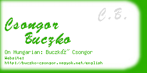 csongor buczko business card